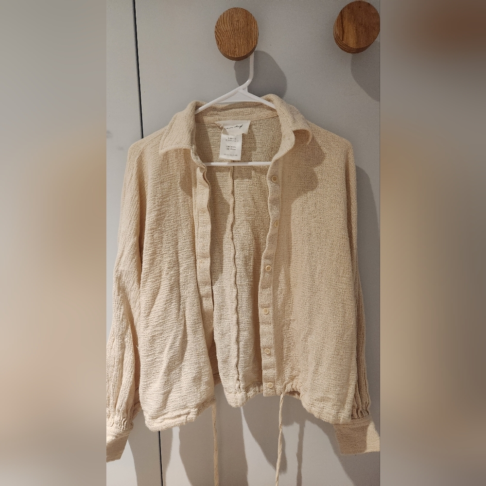 100% Cotton Drawstring Blouse - Picture 3 of 8
